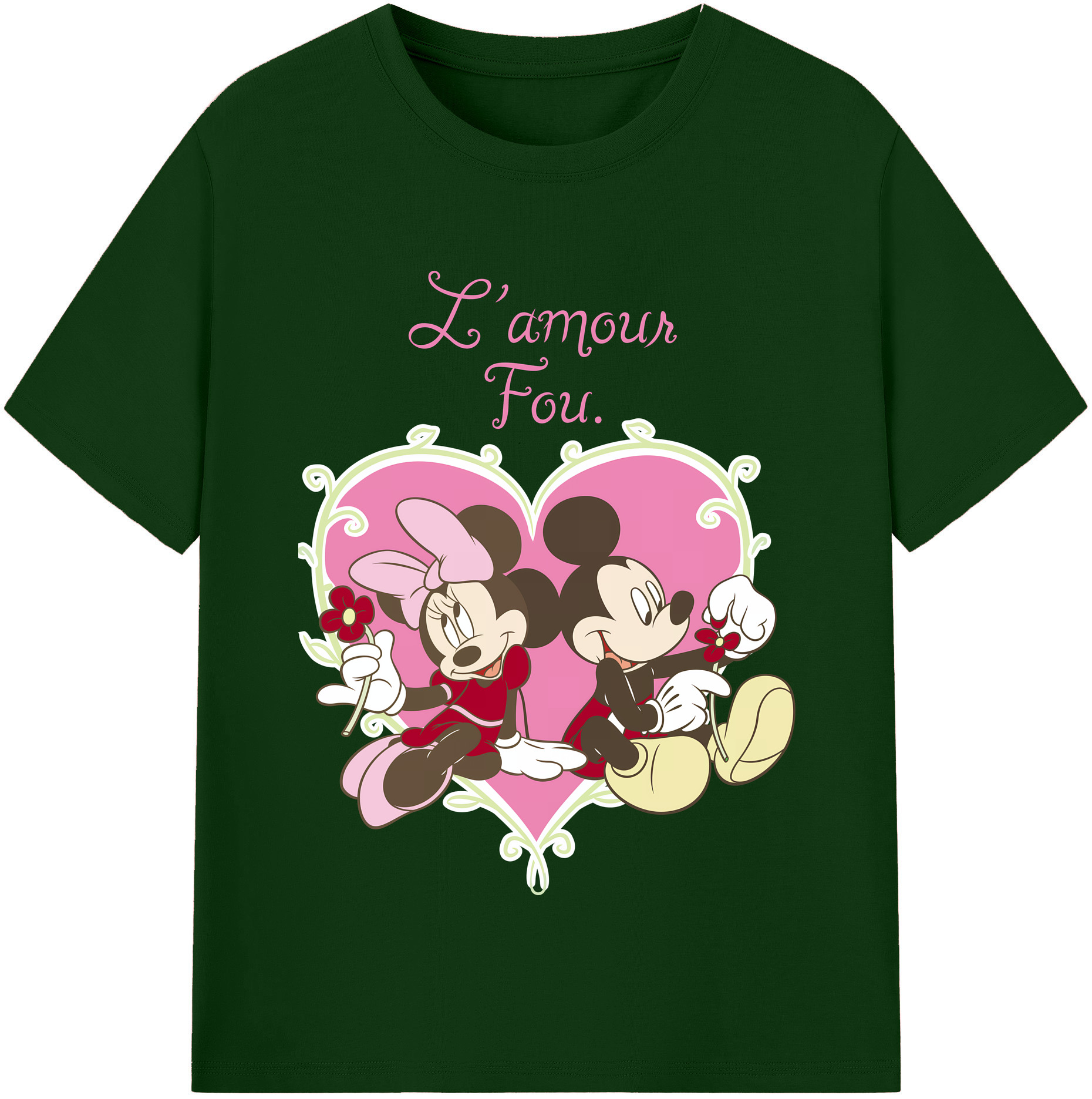 （画像用） ミッキーマウス Mickey Mouse 綿100％半袖Tシャツ（フロントプリント）